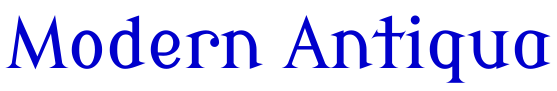 Modern Antiqua font
